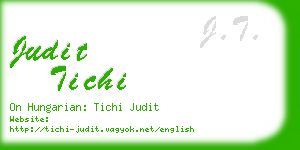 judit tichi business card